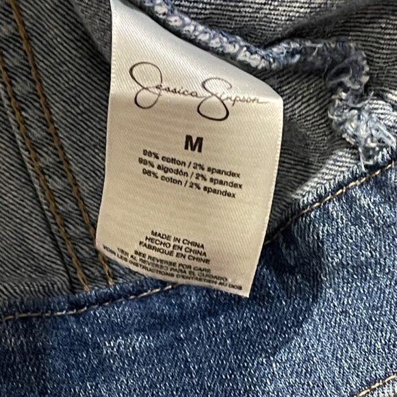 Jessica Simpson Denim Blue Jean Jacket Medium Stretch - Picture 5 of 5
